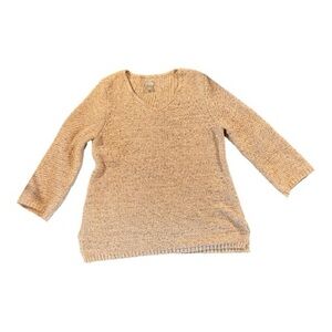 Chico's Rose Gold Textured Knit‎ Top